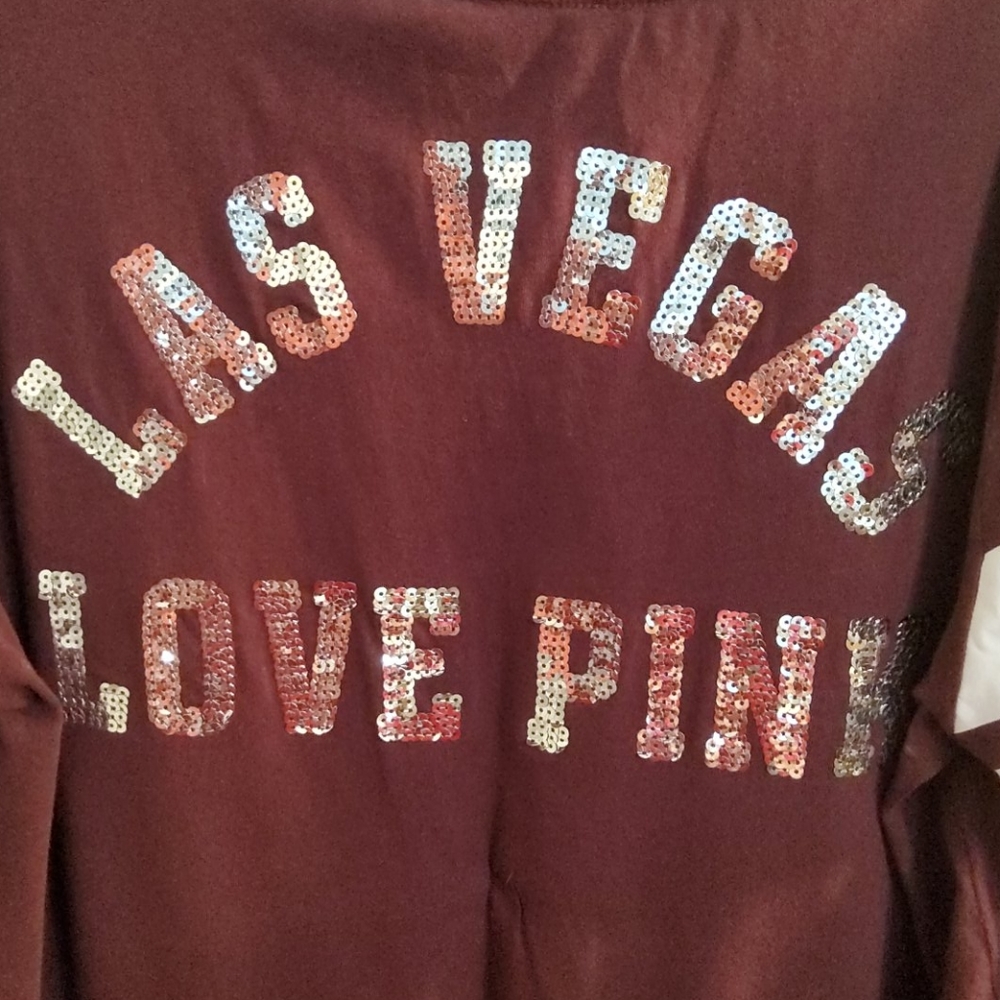 Pink Victoria secret blinged  size medium  top Shiny